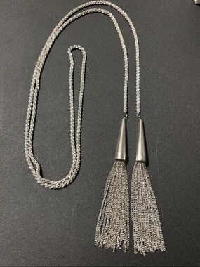 Kendra Scott Silver Long Tassel Necklace Phara Lariat